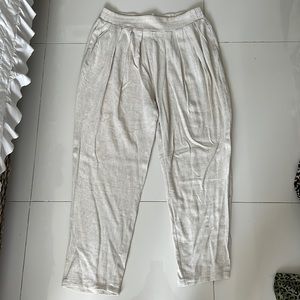 Linen pleated pants
